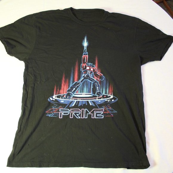 transformers/tron black shirt worn condition some holes as shown in pics - Picture 1 of 7